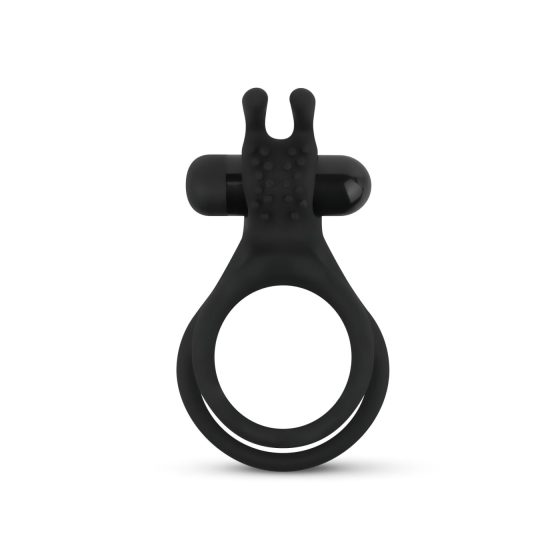 Easytoys Share Ring - Vibrating Black Penis & Testicle Ring