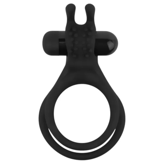 Easytoys Share Ring - Vibrating Black Penis & Testicle Ring