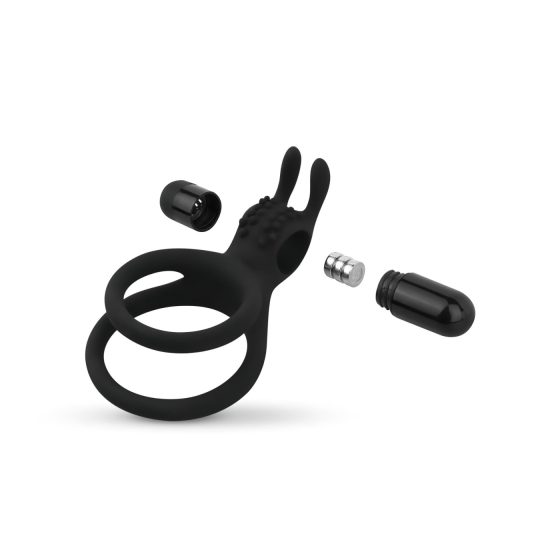 Easytoys Share Ring - Vibrating Black Penis & Testicle Ring
