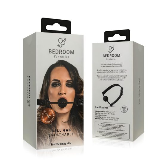 Bedroom Fantasies - Black Breathable Ball Gag