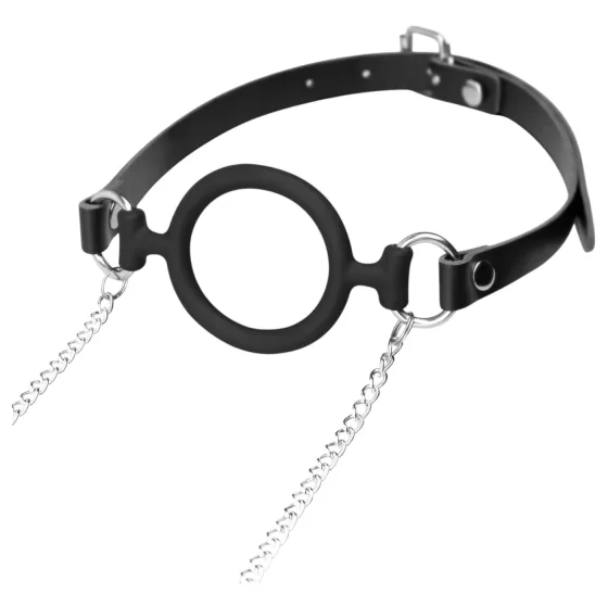 Bedroom Dreams - Silver & Black Mouth Gag and Nipple Clamps
