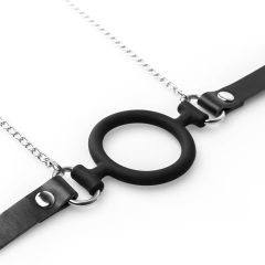 Bedroom Dreams - Silver & Black Mouth Gag and Nipple Clamps