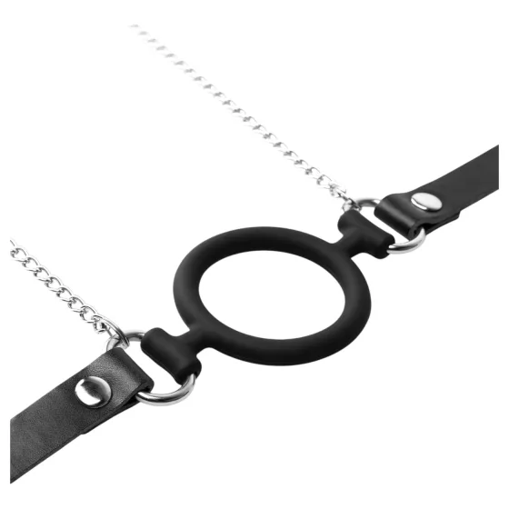 Bedroom Dreams - Silver & Black Mouth Gag and Nipple Clamps