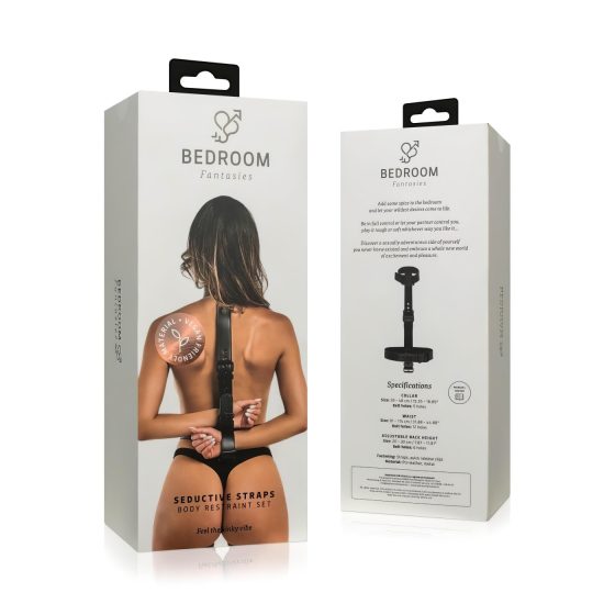 Bedroom Fantasies - BDSM Bondage Set with Collar & Shackles (Black)