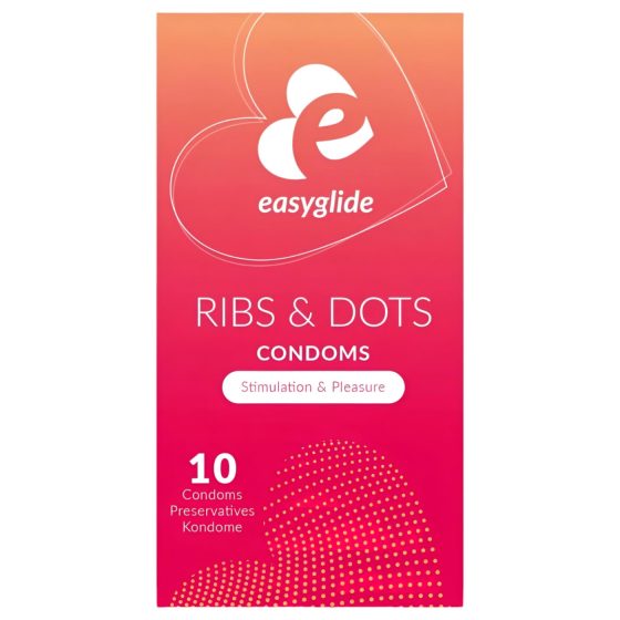 EasyGlide Ribs & Dots - Textured Condoms (10-pack)
