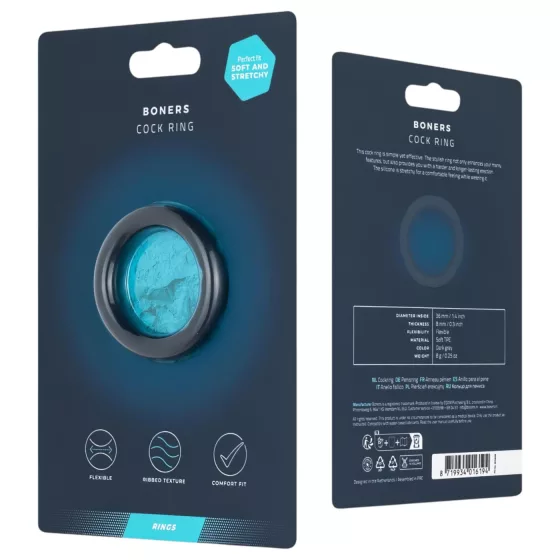 Boners Ergo - silicone cock ring (blue)