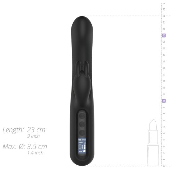 BLAQ - Digital Bunny Ears Clitoral Vibrator (Black)