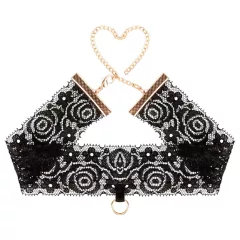 Rosy Gold - Black Collar and Wrist Cuffs