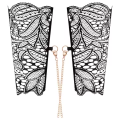 Rosy Gold - Black Collar and Wrist Cuffs