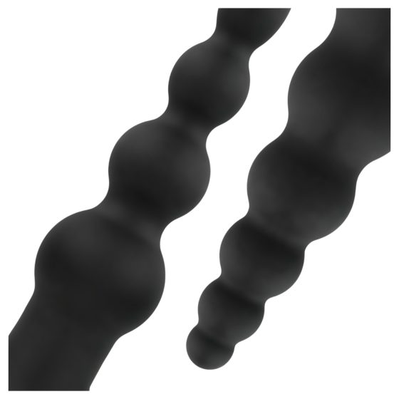 Easytoys - Rechargeable 4-Piece Black Anal Vibrator Set