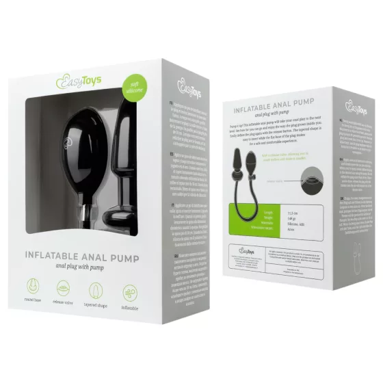 EasyToys - Inflatable Anal Plug (Black)