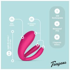 Teazers - 3-Motor Couple Vibrator (Pink)