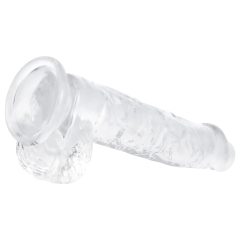 EasyToys - Transparent Dildo with Balls - 13.5cm