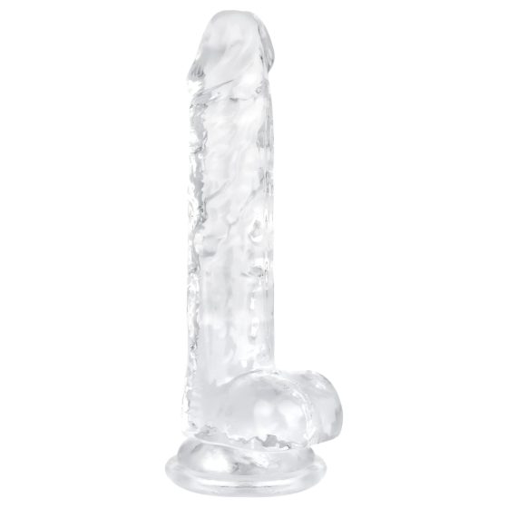 EasyToys - Crystal Clear Dildo with Balls - 17cm
