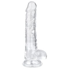 EasyToys - Crystal Clear Dildo with Balls - 17cm