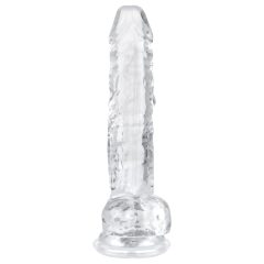 EasyToys - Crystal Clear Dildo with Balls - 17cm