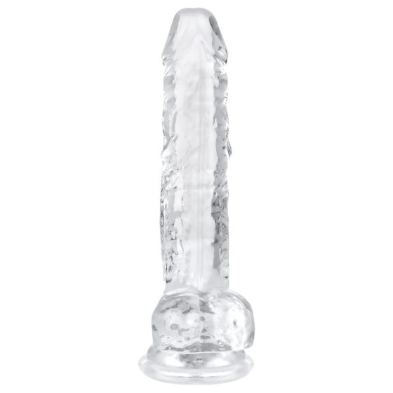 EasyToys - Crystal Clear Dildo with Balls - 17cm