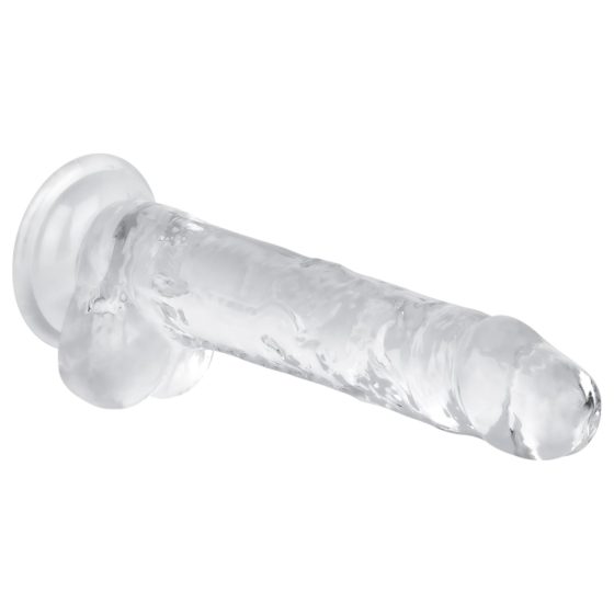 EasyToys - Crystal Clear Dildo with Balls - 17cm
