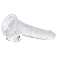 EasyToys - Crystal Clear Dildo with Balls - 17cm