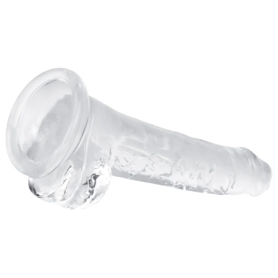 EasyToys - Crystal Clear Dildo with Balls - 17cm