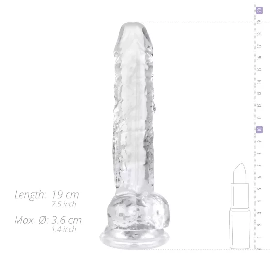 EasyToys - Transparent 17cm Dildo with Balls