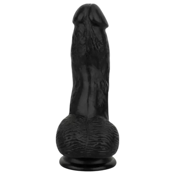 Easytoys - Realistic Black Dildo with Balls - 12 cm