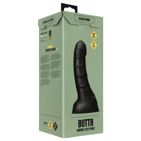 BUTTR Black Hawk - Realistic Black Anal Dildo