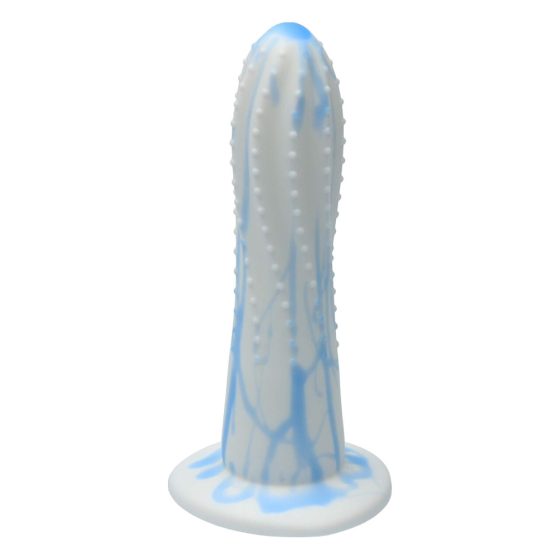 Ylva & Dite Prickly Pear - Suction Cup Dotted Dildo (White-Blue)