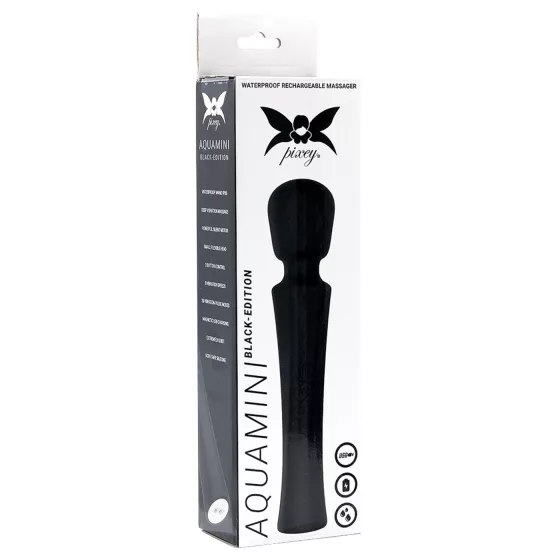 Pixey Aquamini - mini wand vibrator (black)