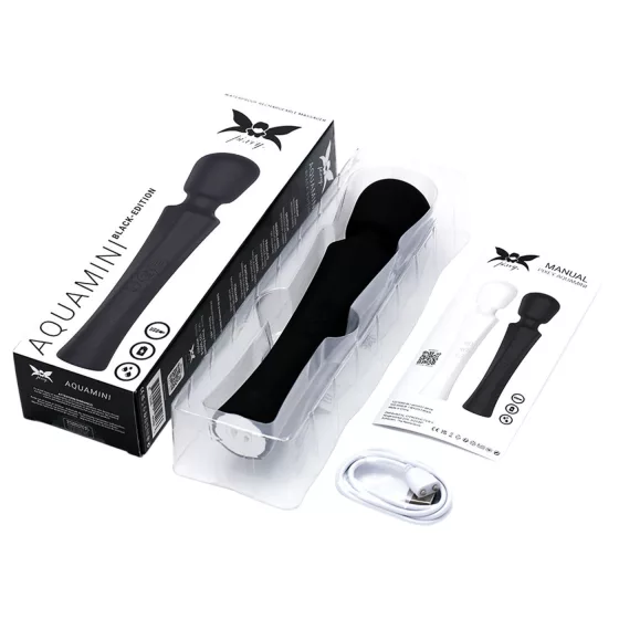 Pixey Aquamini - mini wand vibrator (black)