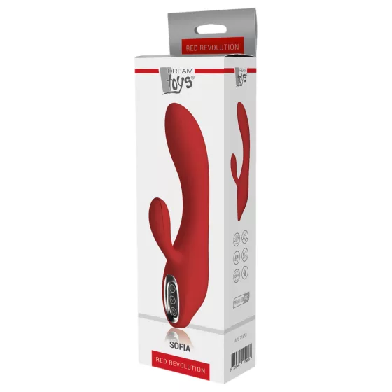 Red Revolution Sofia - Rechargeable Vibrator with Flexible Clitoral Arm (Red)