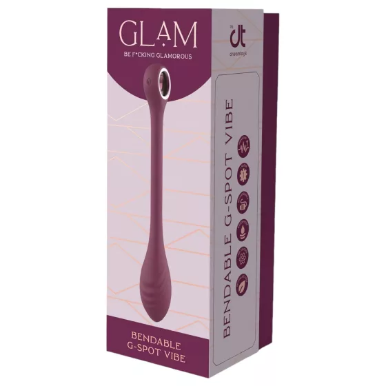 Glam - Rechargeable, Waterproof, Flexible G-Spot Vibrator (Purple)