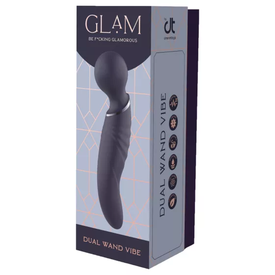 Glam - double-ended wand vibrator (dark grey)