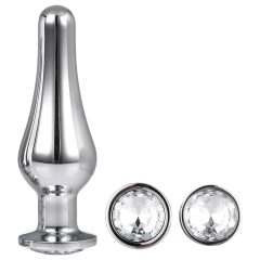 Gleaming Love - Silver Anal Plug Set (3-Piece)