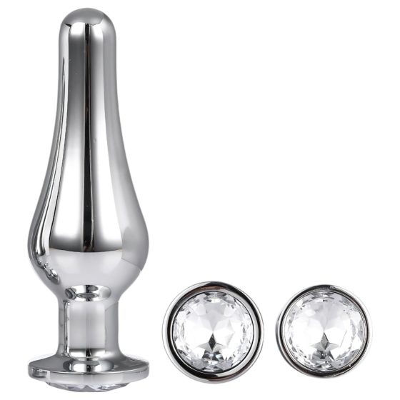 Gleaming Love - Silver Anal Plug Set (3-Piece)