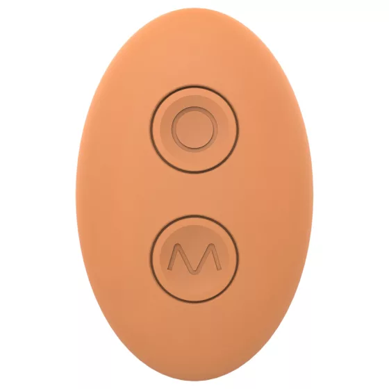 Glam - rechargeable, remote-controlled couple's vibrator (orange)