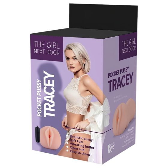 The Girl Next Door Tracey - Vibrating Pleasure Stroker (Natural)