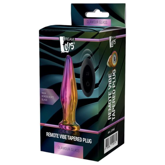 Glamour Glass - Colorful, Remote-Controlled Glass Anal Vibrator