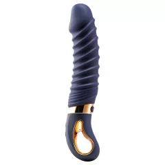 Goddess - heated ribbed vibrator (dark blue)