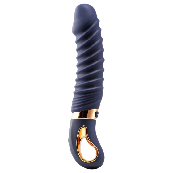 Goddess - heated ribbed vibrator (dark blue)