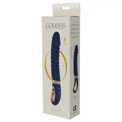 Goddess - heated ribbed vibrator (dark blue)