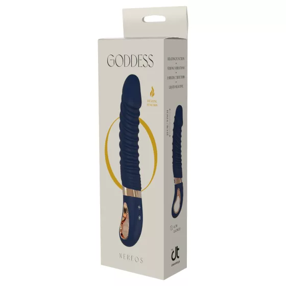 Goddess - heated ribbed vibrator (dark blue)