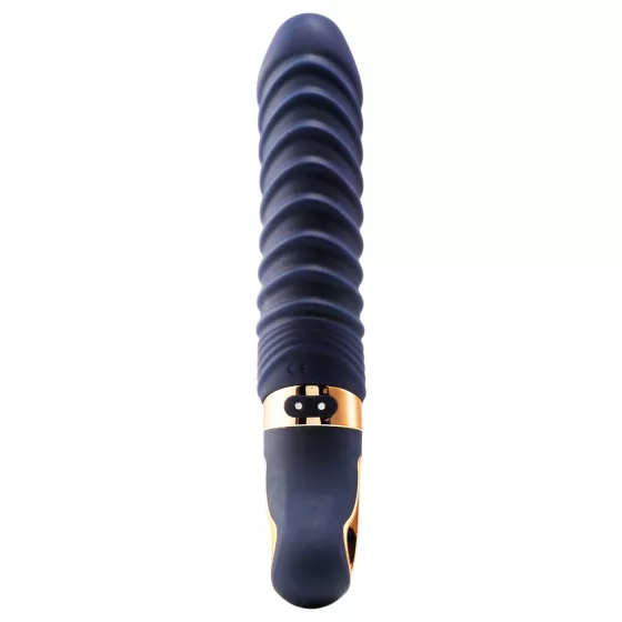 Goddess - heated ribbed vibrator (dark blue)