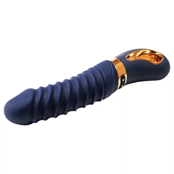 Goddess - heated ribbed vibrator (dark blue)