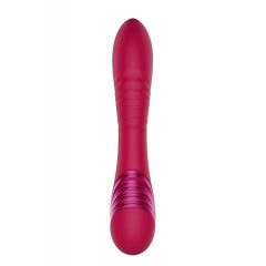   Sparkling Cecilia - Rechargeable G-spot vibrator with moving balls (red)