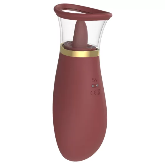 Dreamtoys Roxy - Suction & Lick Vibrator (Bordeaux)