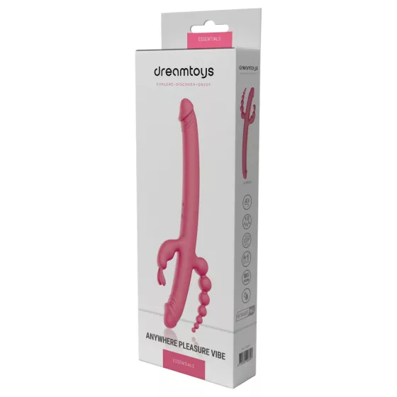 Dreamtoys Anywhere Pleasure Vibe - Rechargeable 4-Arm Vibrator (Pink)