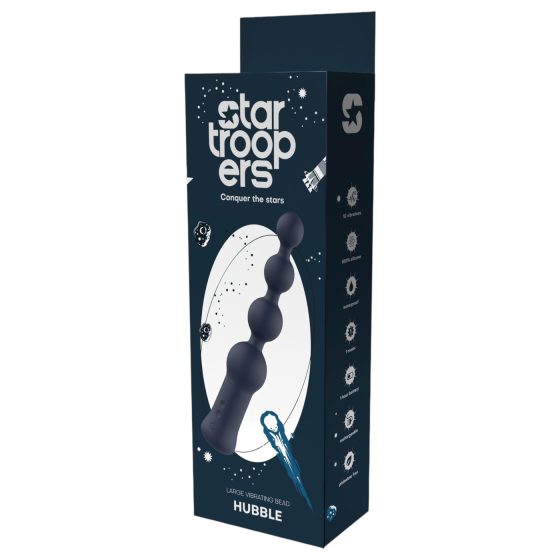 Startroopers Hubble - Rechargeable Beaded Anal Vibrator (Black)