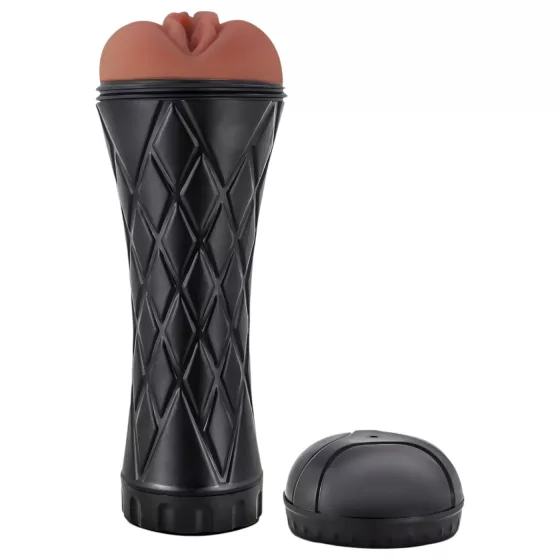 The Girl Next Door Marly - realistic vagina in case (brown)
