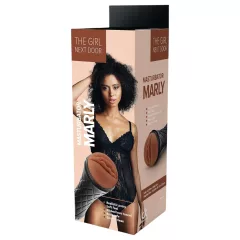 The Girl Next Door Marly - realistic vagina in case (brown)